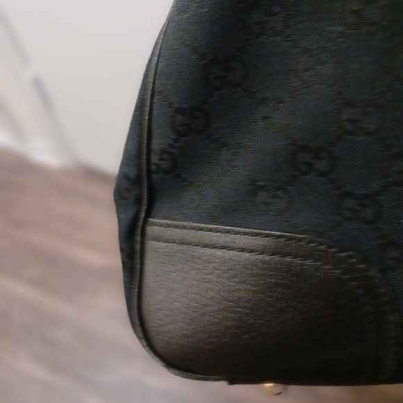 GUCCI Auth Sherry Canvas & Leather Shoulder Bag Tote EUC - Picture 15 of 17